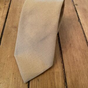 Vintage Polo Ralph Lauren Cream Herringbone wool Men's Tie